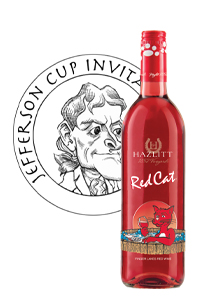 Red Cat 750ml bottle and Jefferson Cup Invitational logo