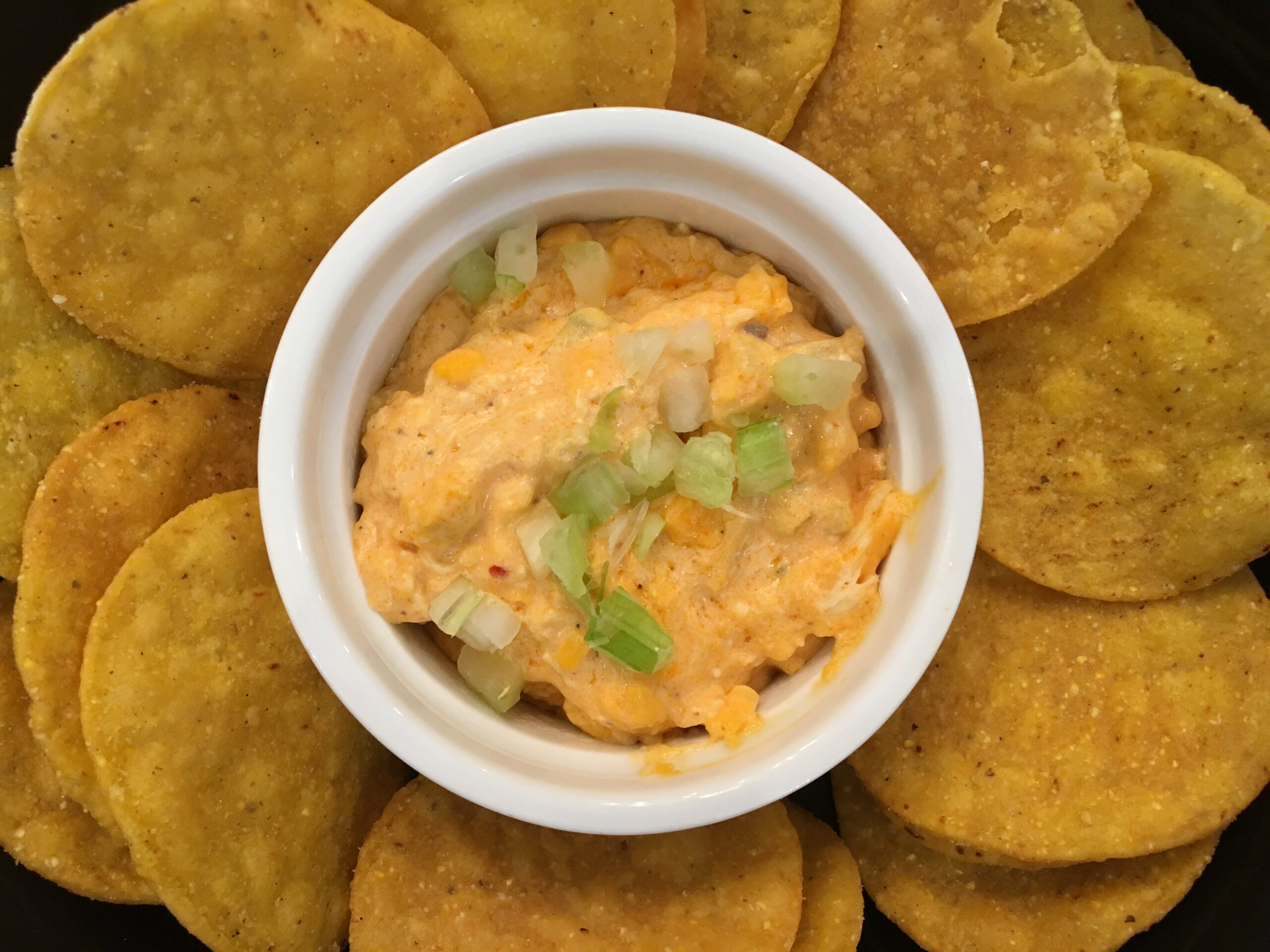 Chicken Wing Dip and tortilla chips