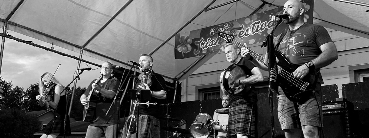 KilRush Celtic band playing on stage.