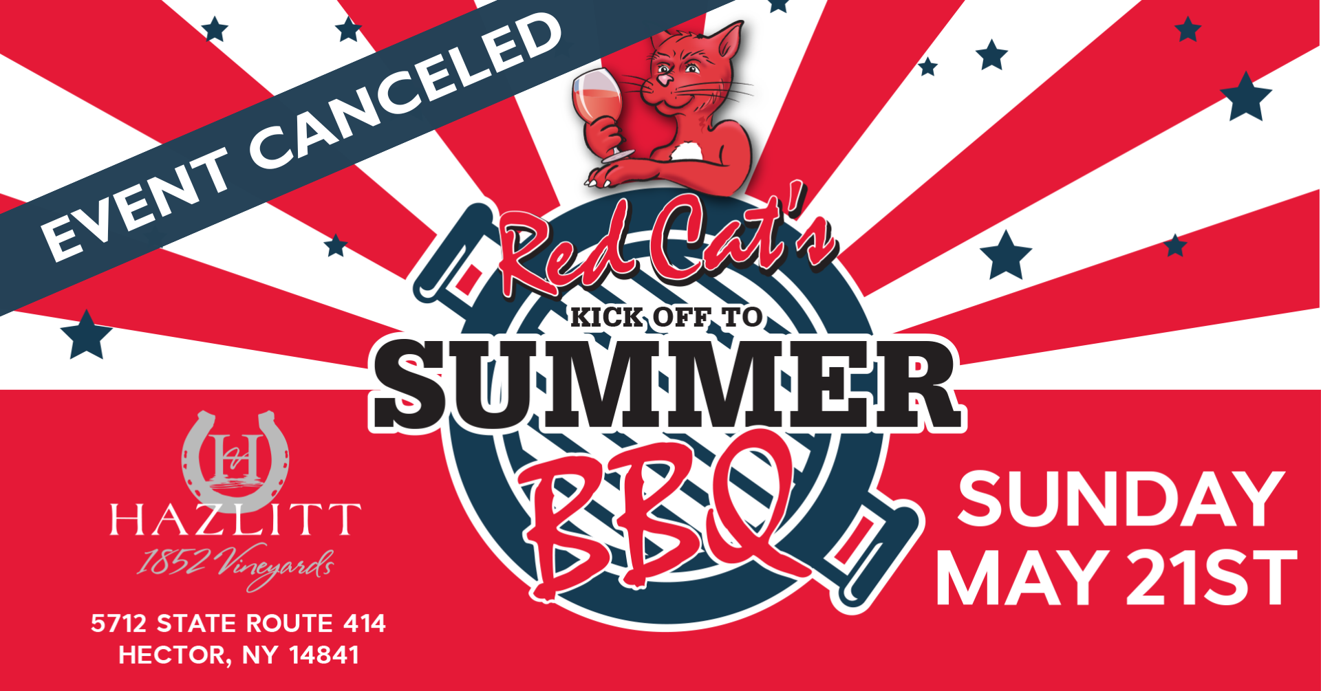 Red Cat's Summer BBQ CANCELED