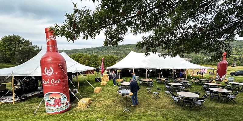 Wine tent in Hazlitt Front Yard Fun at Naples Grape Festival.