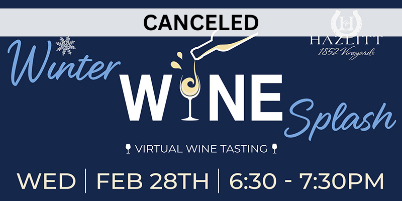 Canceled Winter Wine Splash Virtual Tasting