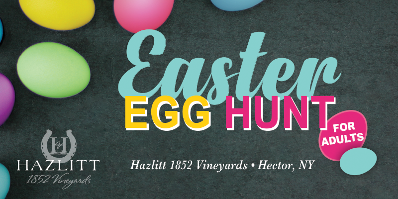 Easter Egg Hunt for adults at Hazlitt 1852 Vineyards 2024