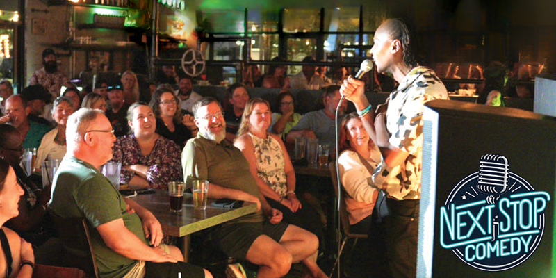 People at a comedy show.